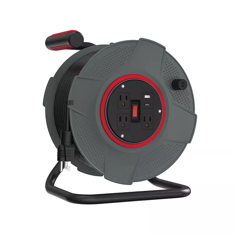 3 verkooppunten USB Plastic Cord Reel 100ft