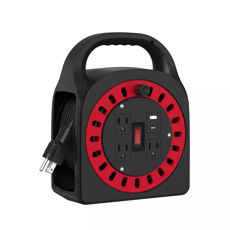 3 verkooppunten USB Plastic Cord Reel 50ft