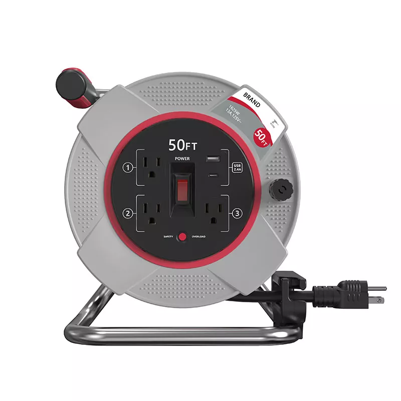 3 verkooppunten USB2.4A Plastic snoerbeelden 50ft met overbelastingsbeveiliging